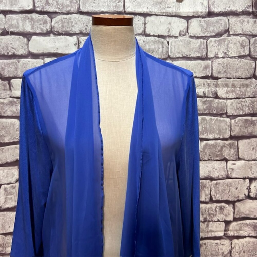 Chico's Travelers NWT Blue No Close Jacket Size XL - Picture 2 of 9